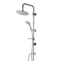 classic  wall mounting shower set and faucets in bathroom