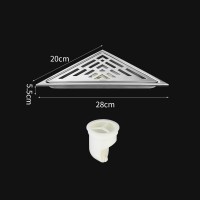 Bathroom Corner Floor Drain Stainless Steel 304 Triangle Odorless Floor Drain Hotel Floor Drain