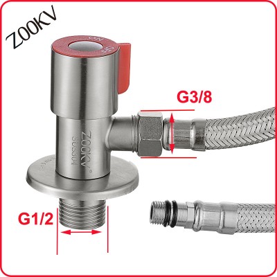 Stainless Steel Sanitaryware G3/8 American Standard Angle Valve Bathroom Accessories